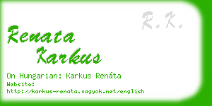 renata karkus business card